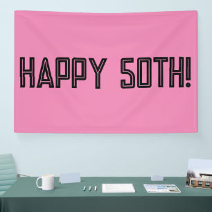 HAPPY 50TH BIRTHDAY BANNER