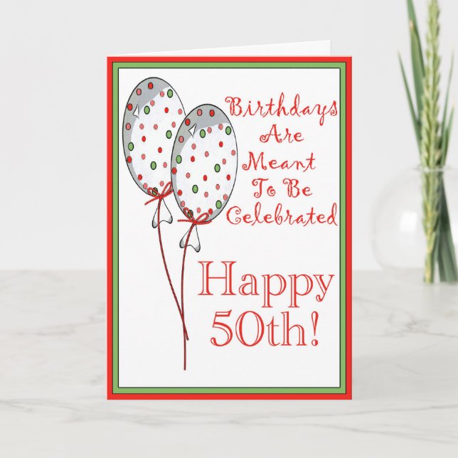 Happy 50th Birthday Card (Front)