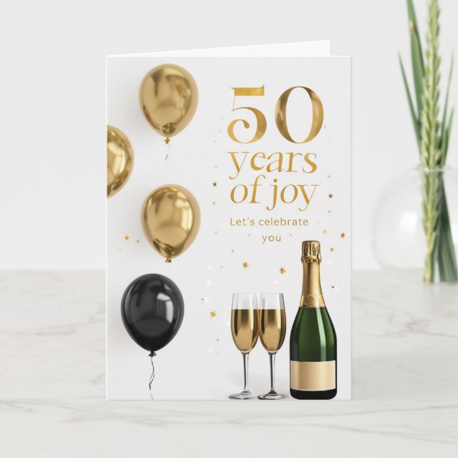 Happy 50th Birthday Card (Front)