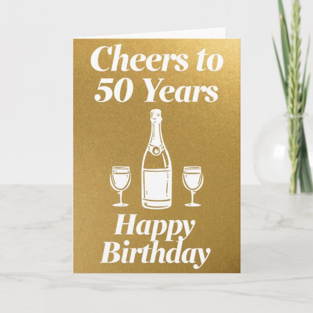 Happy 50th Birthday Card (Front)
