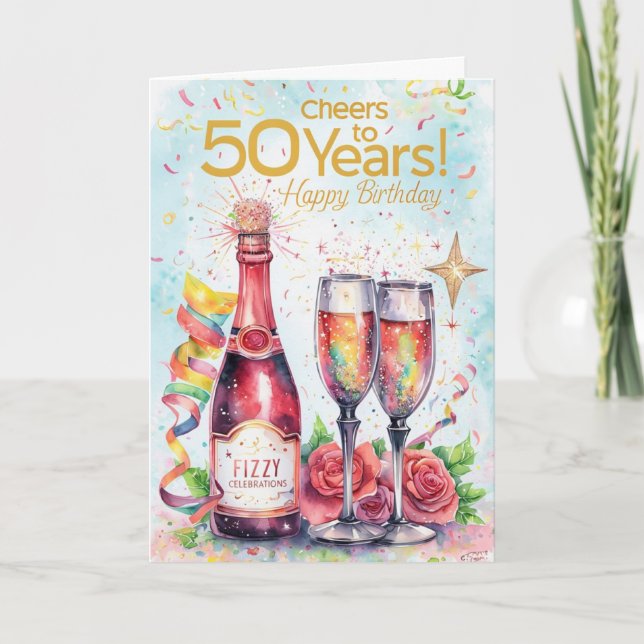Happy 50th Birthday Card (Front)