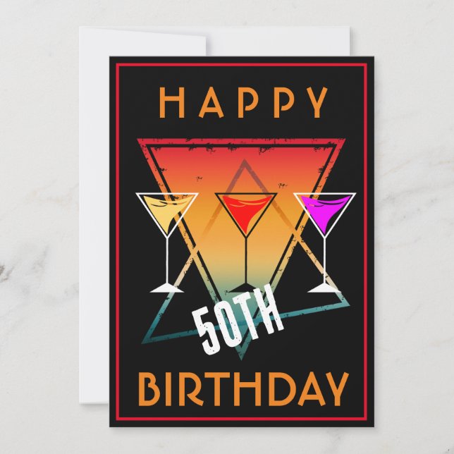 HAPPY 50TH BIRTHDAY CELEBRATION INVITATION (Front)
