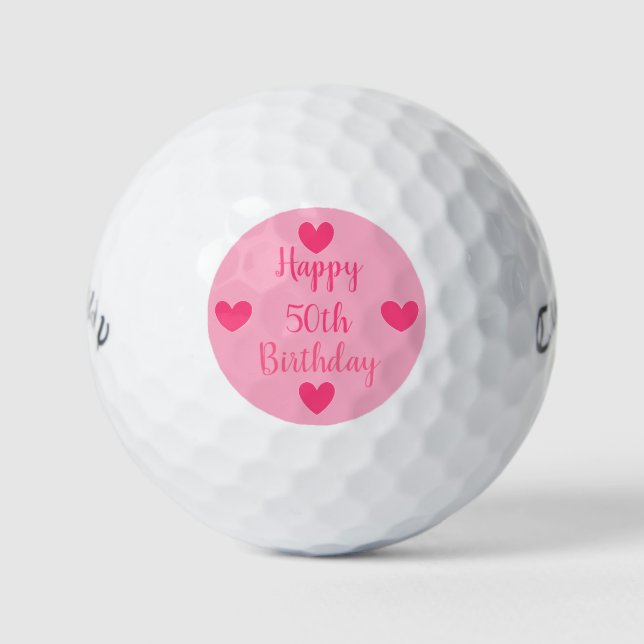 Happy 50th birthday golf balls (Front)