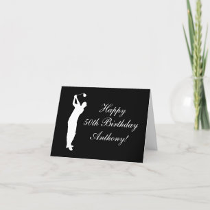 Happy 50th Birthday Golfer Sports Par Thank You Card