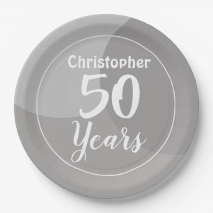Happy 50th Birthday Paper Plate