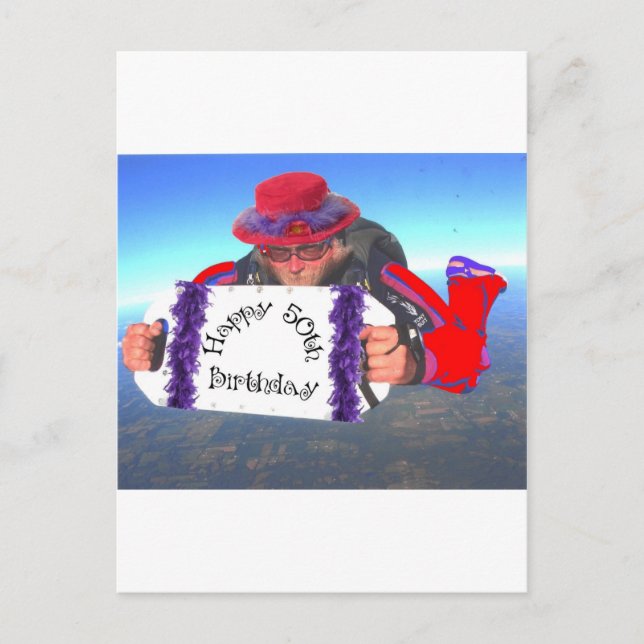 Happy 50th Birthday Postcard (Front)