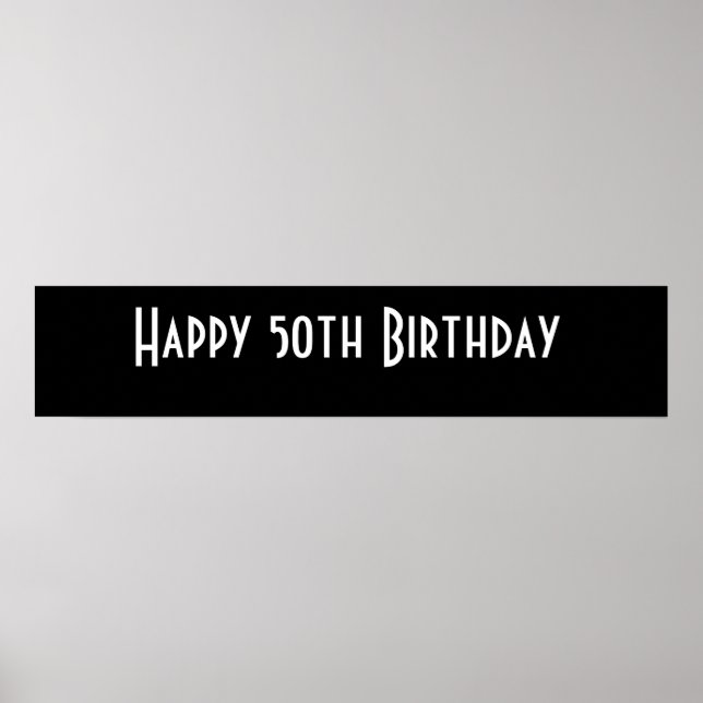Happy 50th Birthday Poster (Front)