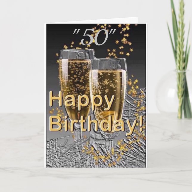 ***HAPPY "50th" BIRTHDAY" TO YOU! Card (Front)