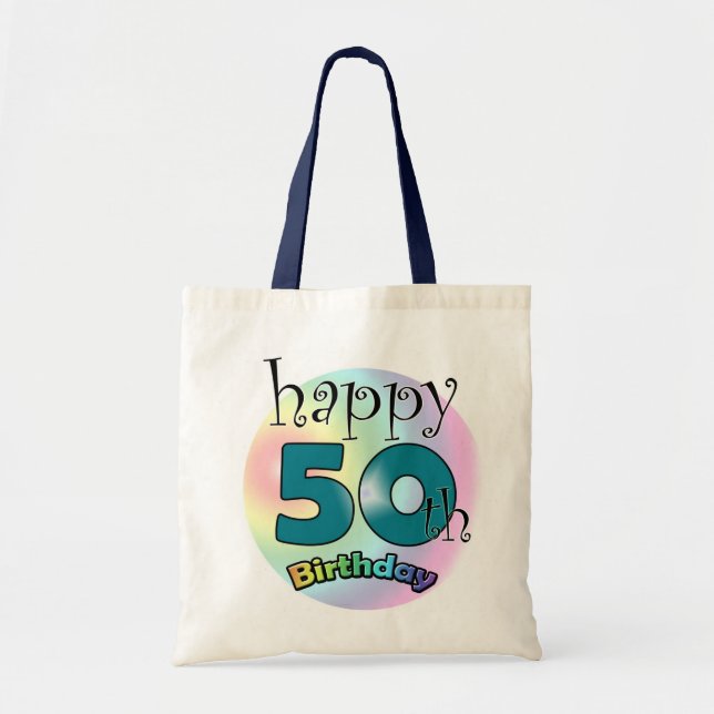 Happy 50th Birthday Tote Bag (Front)