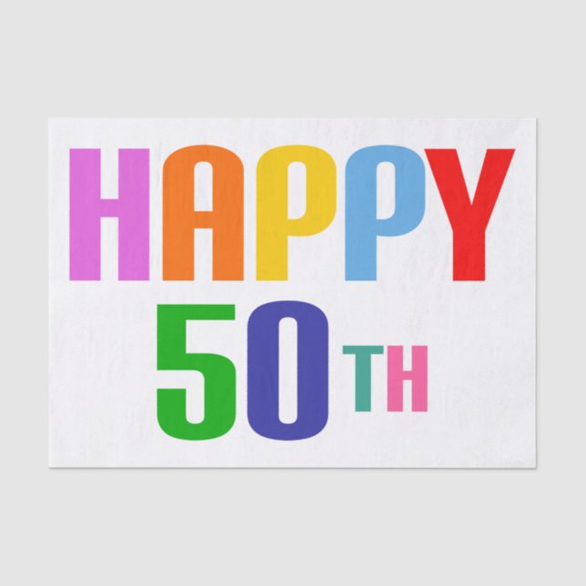 Happy 50th tissue paper (Front)