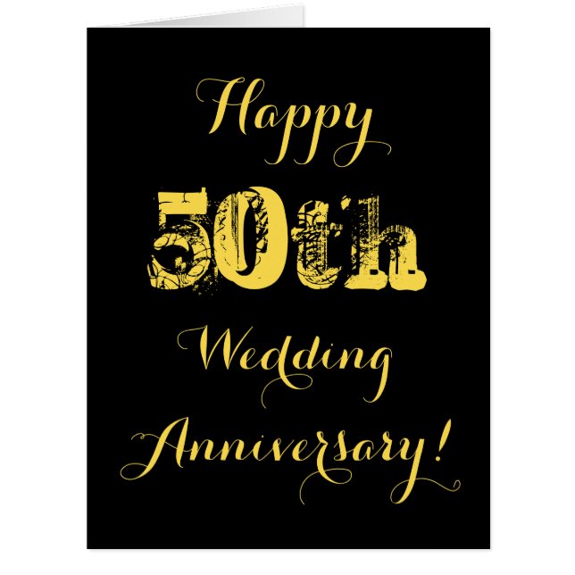 Happy 50th Wedding Anniversary Card (Front)