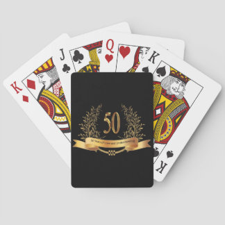 Happy 50th Wedding Anniversary Gifts Playing Cards