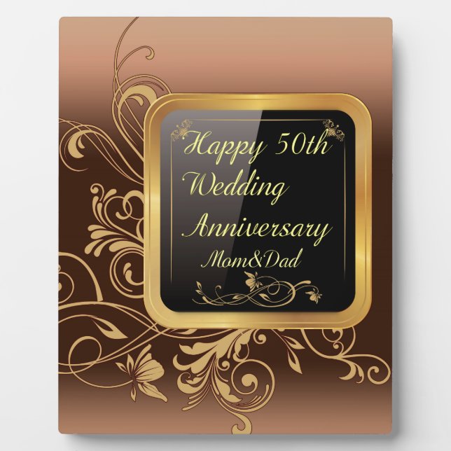 Happy 50th Wedding Anniversary Multi products sele Plaque (Front)