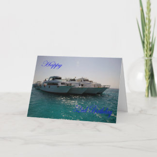 Happy 52nd Birthday Dive boats Card