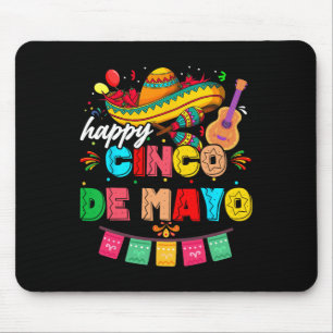 Happy 5 De Mayo Lets Fiesta Viva Mexico Cinco De M Mouse Pad