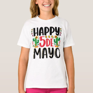 Happy 5 de Mayo Mexican Holiday Women Men Kids T-Shirt