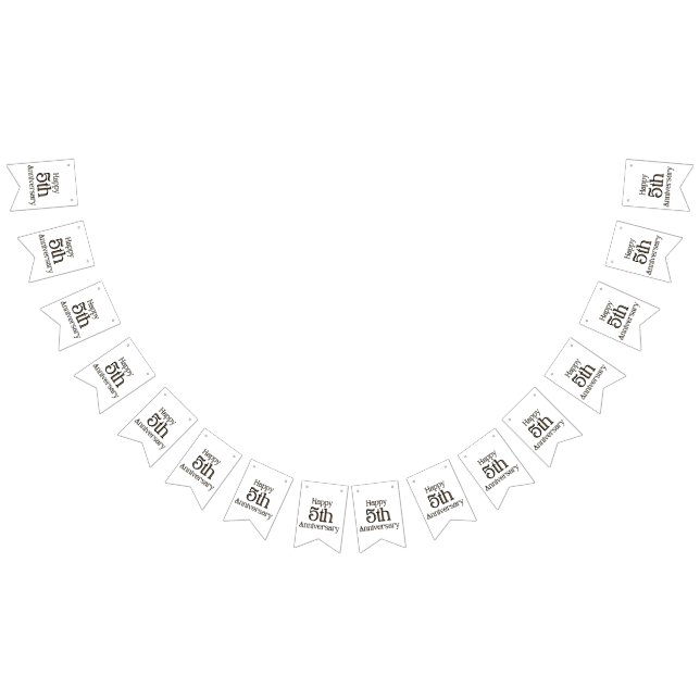 Happy 5th Anniversary Bunting Banner (All)