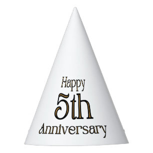 Happy 5th Anniversary Party Hat