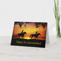 Happy 5th Anniversary Rustic Country Western Card