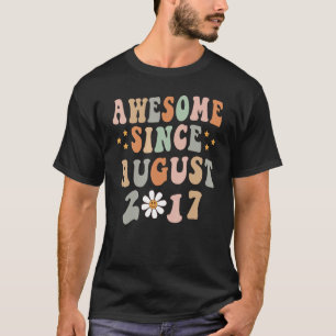 Happy 5th Birthday 5 Year Old Awesome Since August T-Shirt