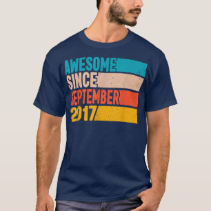 Happy 5th Birthday 5 Year Old Awesome Since Septem T-Shirt