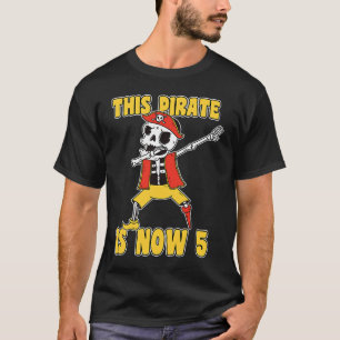 Happy 5th Birthday 5 Year Old Pirate 5th Birthday T-Shirt