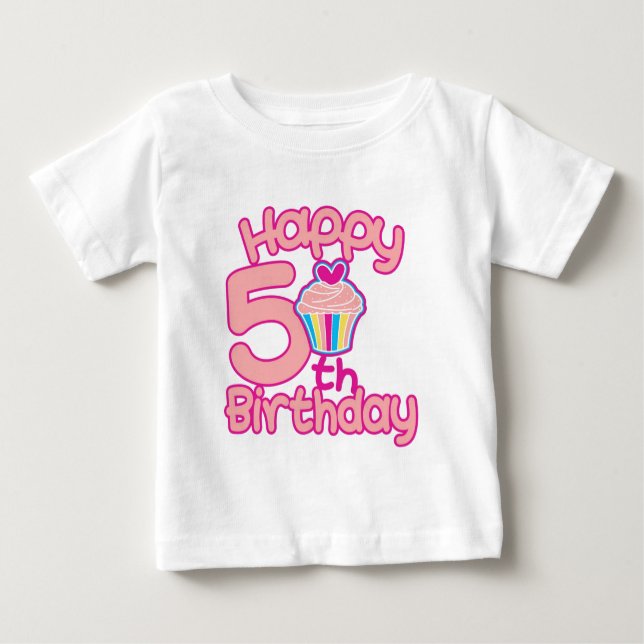 Happy 5th Birthday! Baby T-Shirt (Front)