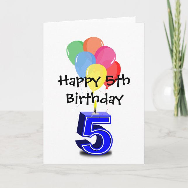 Happy 5th Birthday Card (Front)