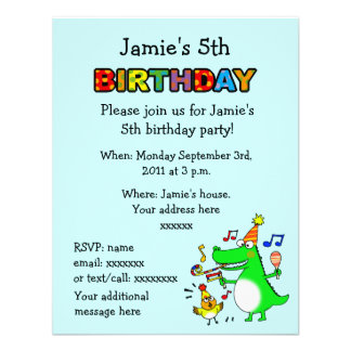 5Th Birthday Party Invitations Templates Boy 9