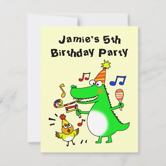 Happy 5th Birthday ( I am 5 ) Invitation (Front)