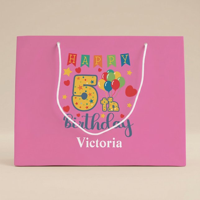 Happy 5th Birthday Large Gift Bag (Creator Uploaded)