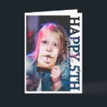 Happy 5th Birthday Photo college Card<br><div class="desc">Happy 5th Birthday Photo Frame Card Celebrate a special milestone with this Happy 5th Birthday photo frame card, featuring a fun cutout design where your own photo becomes part of the artwork. The bold “Happy 5th Birthday” wording overlays the image, creating a playful and personalised greeting perfect for children’s birthday...</div>