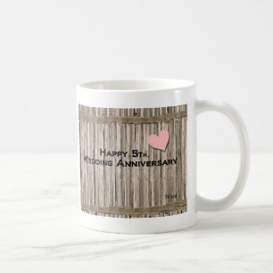 Happy 5th. Wedding Anniversary Coffee Mug
