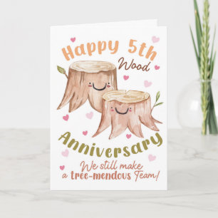 Happy 5th Wood Anniversary Make a Tree-mendous Card
