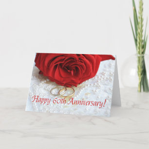 Happy 60th Anniversary roses Card
