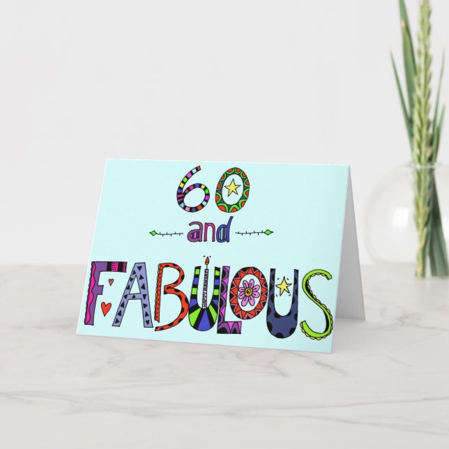 Happy 60th Birthday - Birthday Balloons Card (Front)