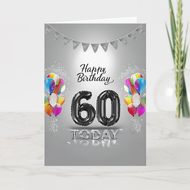 Happy 60th Birthday Card (Front)