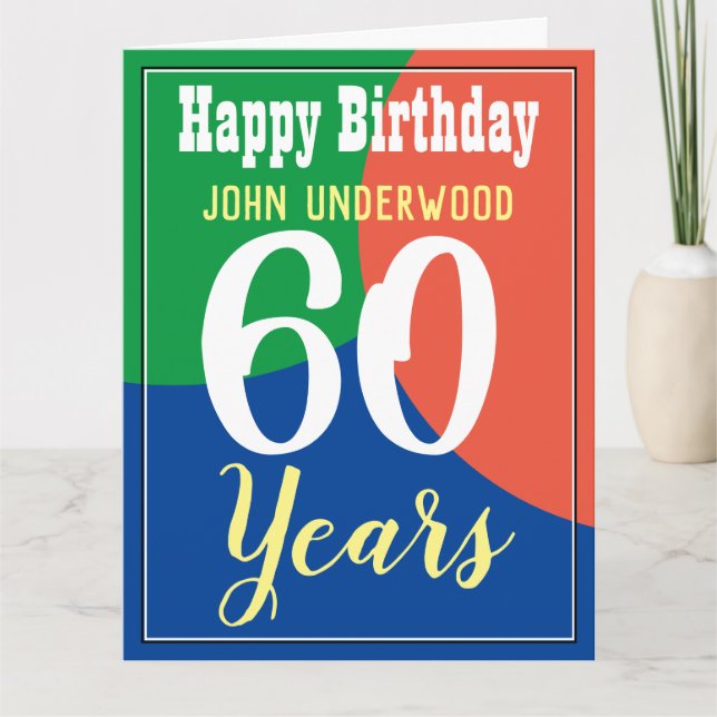 Happy 60th Birthday Card (Front)