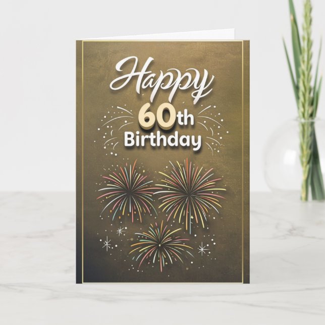 Happy 60th Birthday Card (Front)