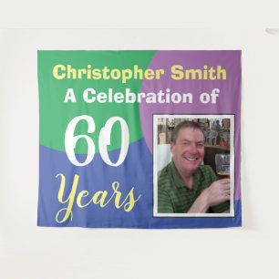 Happy 60th Birthday Celebration with Photo Tapestry