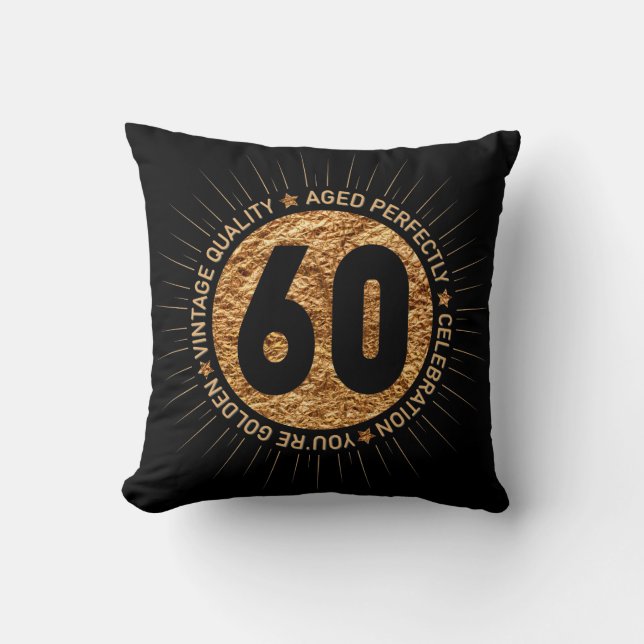 HAPPY 60TH BIRTHDAY CUSHION (Front)