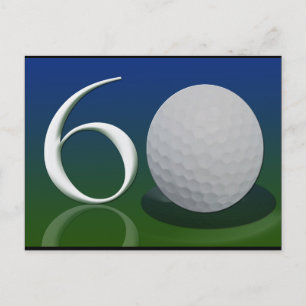 Happy 60th Birthday for golf nut Postcard