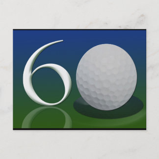 Happy 60th Birthday for golf nut Postcard