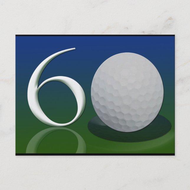 Happy 60th Birthday for golf nut Postcard (Front)