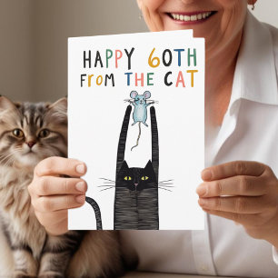 Happy 60th Birthday from the cat Card