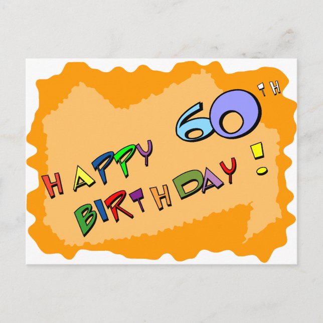 Happy 60th Birthday! Postcard (Front)