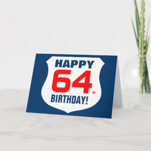 Happy 64th Birthday card for men