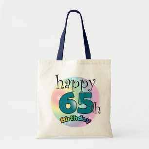 Happy 65th Birthday (blue) Tote Bag