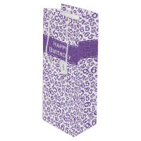 Happy 65th Birthday Party Purple Number Pattern