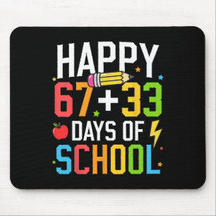 Happy 67 33 Days Of School 100th Day Of School Kid Mouse Pad